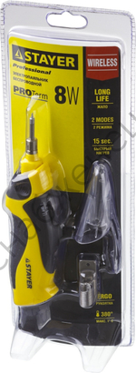 STAYER PROTerm 8Вт 3АА высокотемпературное жало, Беспроводной паяльник (55409)