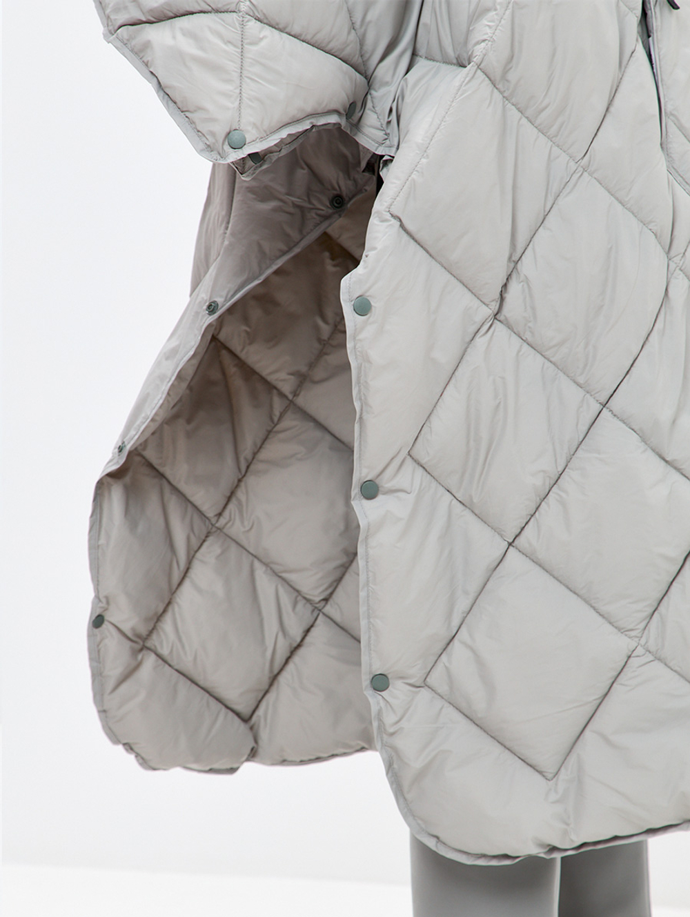 Утеплённое пончо 3 в 1 Shikotan grey unisex