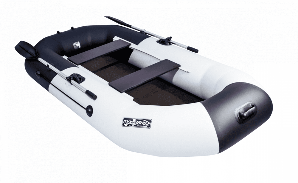 Гребная лодка ПВХ ТАЙМЕНЬ N-270 "Комби" серый-чёрный