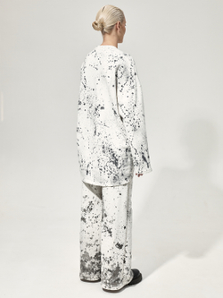 Толстовка с окрашиванием "Березка". Экрю