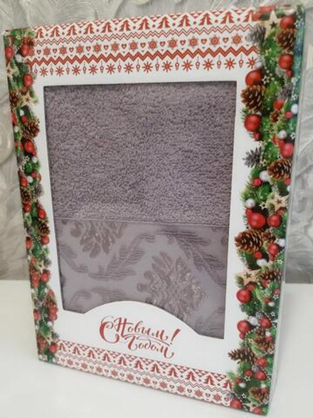 Полотенце махровое в подарочной упаковке, 100% хлопок, Турция.