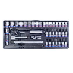 KING TONY (901-069MR01) Набор инструментов универсальный, выдвижной ящик, 69 предметов