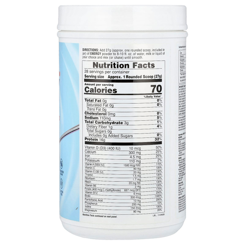 NaturesPlus, Original High Protein, энергетический коктейль, 600 г (1,7 фунта) (756 г)