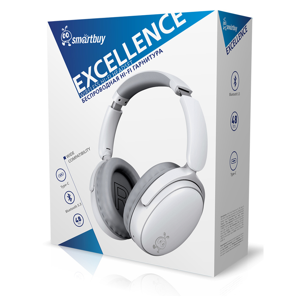Полноразмерные наушники SmartBuy EXCELLENCE (белый) (SBH913)