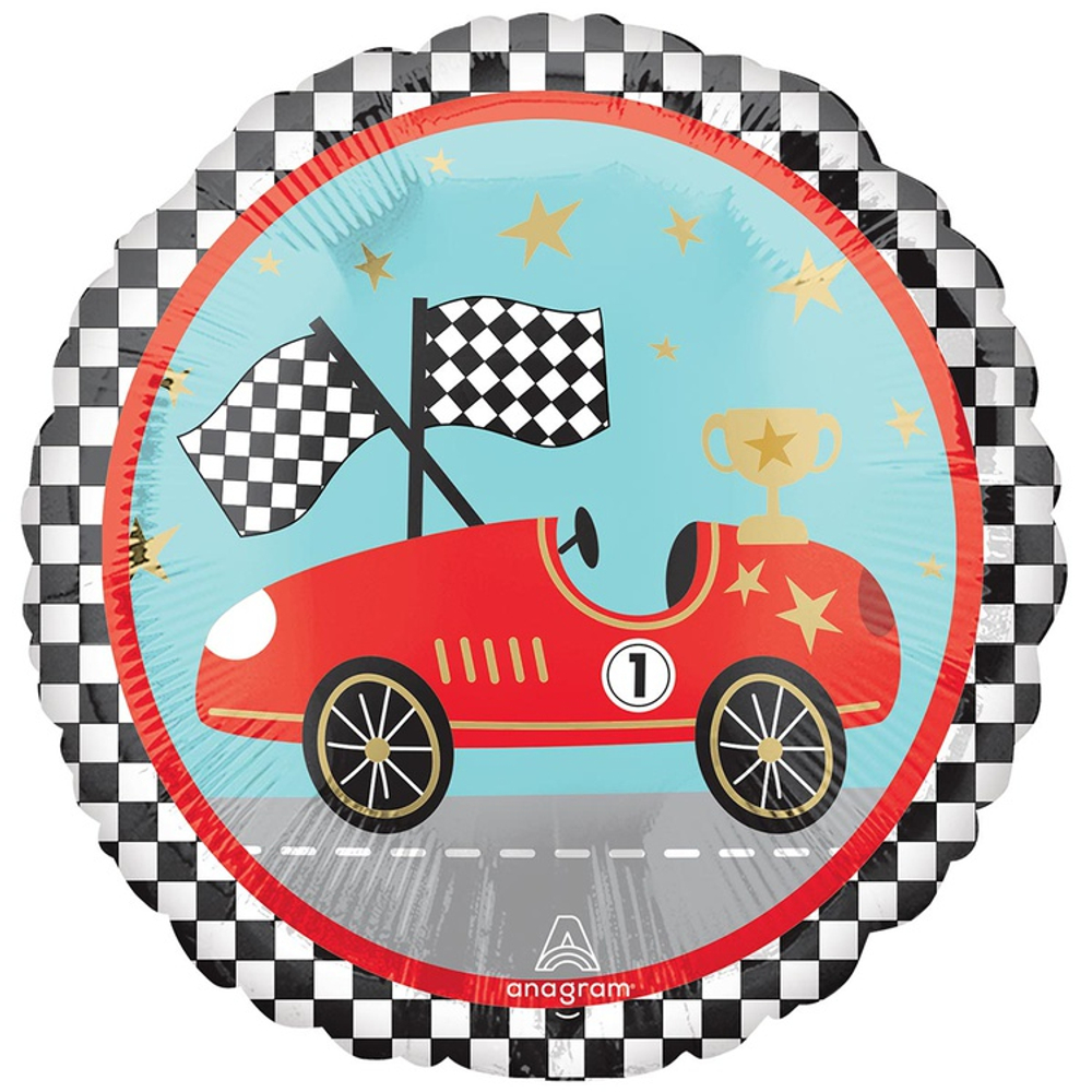 Круг "Гоночные ретро-машины"