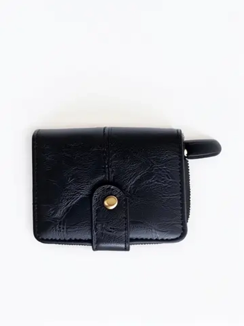 Мужской кошелек-портмоне QOZA, черный