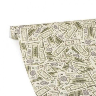 Бумага упаковочная глянцевая 70*100см, Деньги 1л.