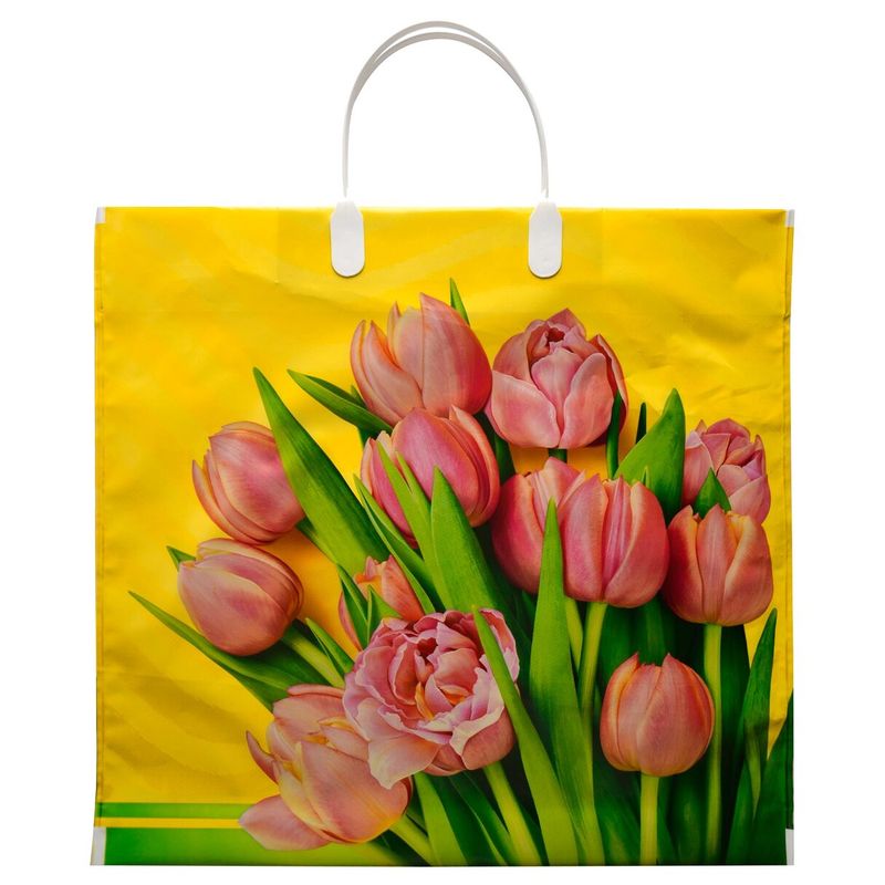 Пакет пластиковая ручка Россия 37*34 см 80 мкм ПВД Муза 1 шт 100 шт/кор