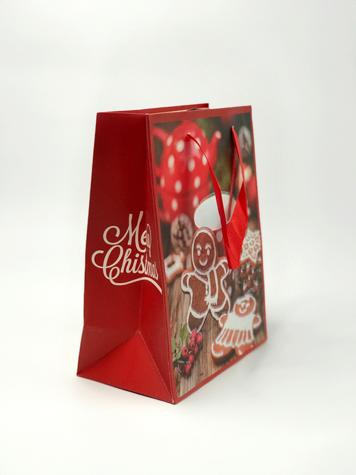 Новогодний пакет "Пряник" 24 х 18 х 8 см
