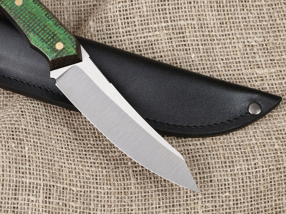 Нож для бушкрафта "Велес", сталь VG-10/Elmax, рукоять микарта (хамелеон)