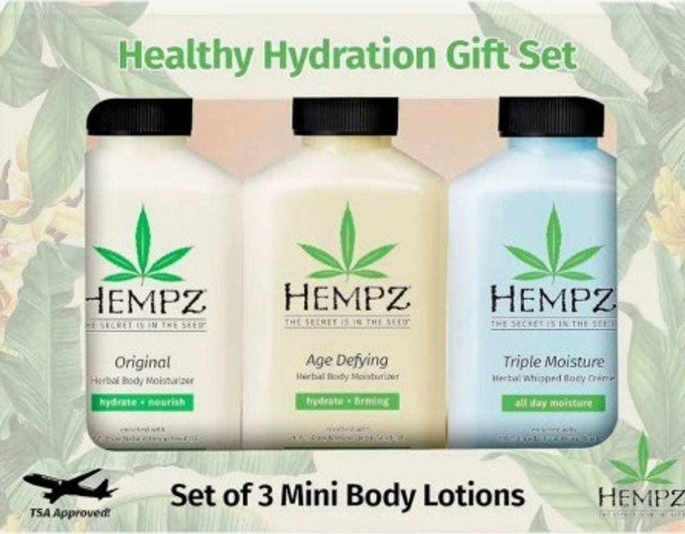 HEMPZ Set of 3 Mini Body Lotions Набор из 3 лосьонов для тела