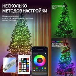 Светодиодная лента, 20м, с пультом, USB-порт, 200 LED, IP67,10 LED/м, RGBлента светодиодная/