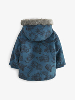 Куртка утепленная с капюшоном для мальчика Next Q53-235, Синий