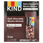 KIND Bars, тёмный шоколад с мокко и миндалем, 12 батончиков по 40 г