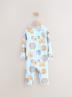 Костюм плавательный слитный и кепка в комплекте для мальчика Next E22-291, Голубой