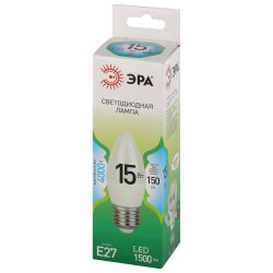 Лампа светодиодная ЭРА GREEN LINE LED B35-15W-840-E27 GL 15Вт свеча яркий белый свет E27 | Лампы cветодиодные Свеча (B/C)