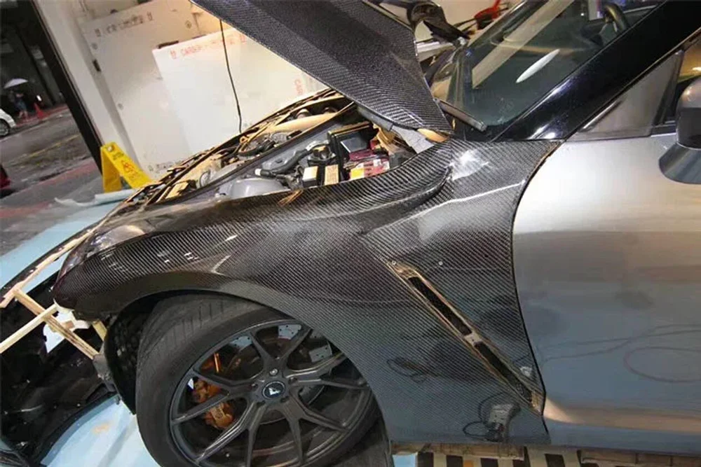 Карбоновые крылья переднего бампера для Nissan GT-R R35 Ниссан тюнинг обвес