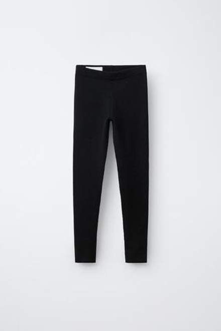 ZARA ЛЕГГИНСЫ В РУБЧИК, ЧЕРНЫЙ