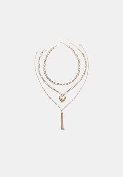 STRADIVARIUS Набор из 3 ожерелий, золотой