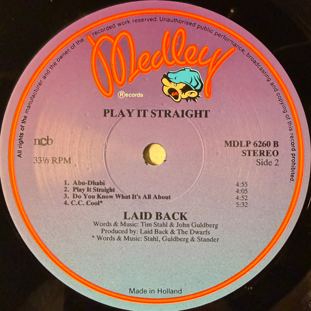 Laid Back ‎– Play It Straight (Скандинавия 1985г.)