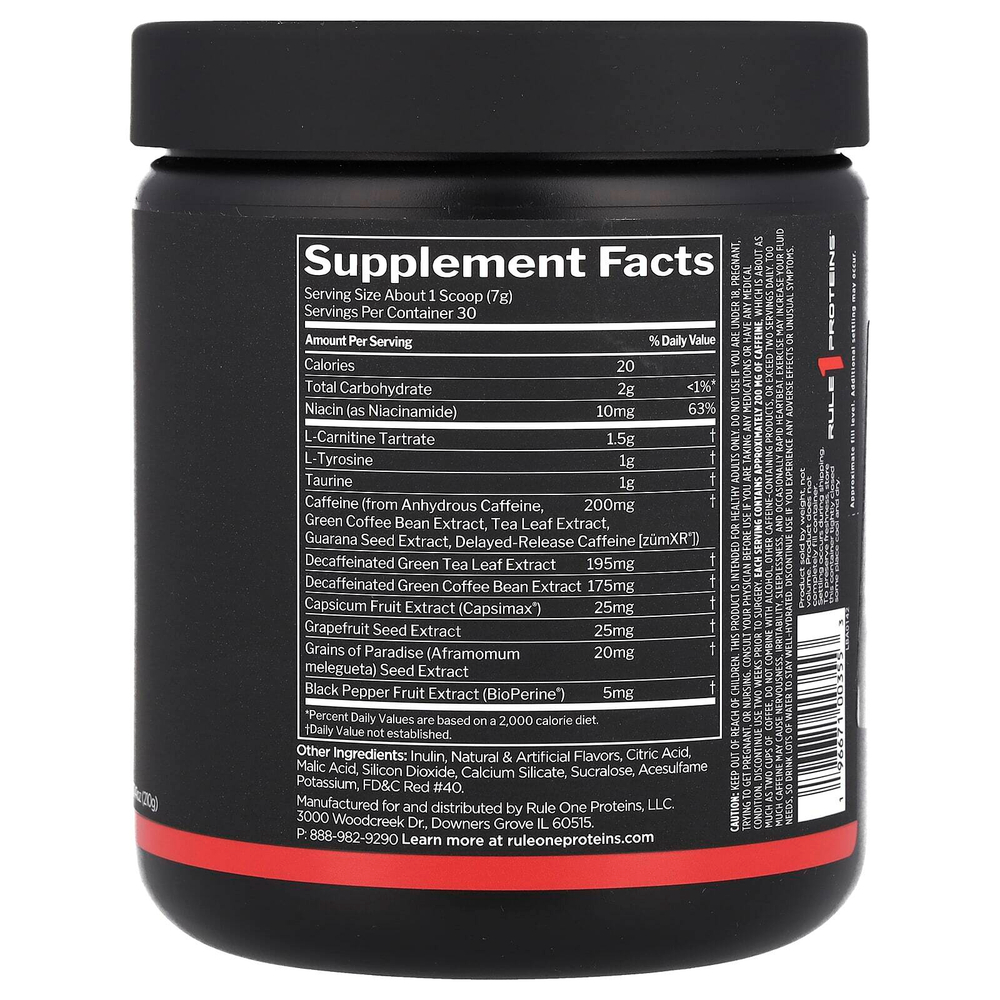 Rule One Proteins, Burn ™, Thermo Weight Management, снежный конус, 210 г (7,41 унции)