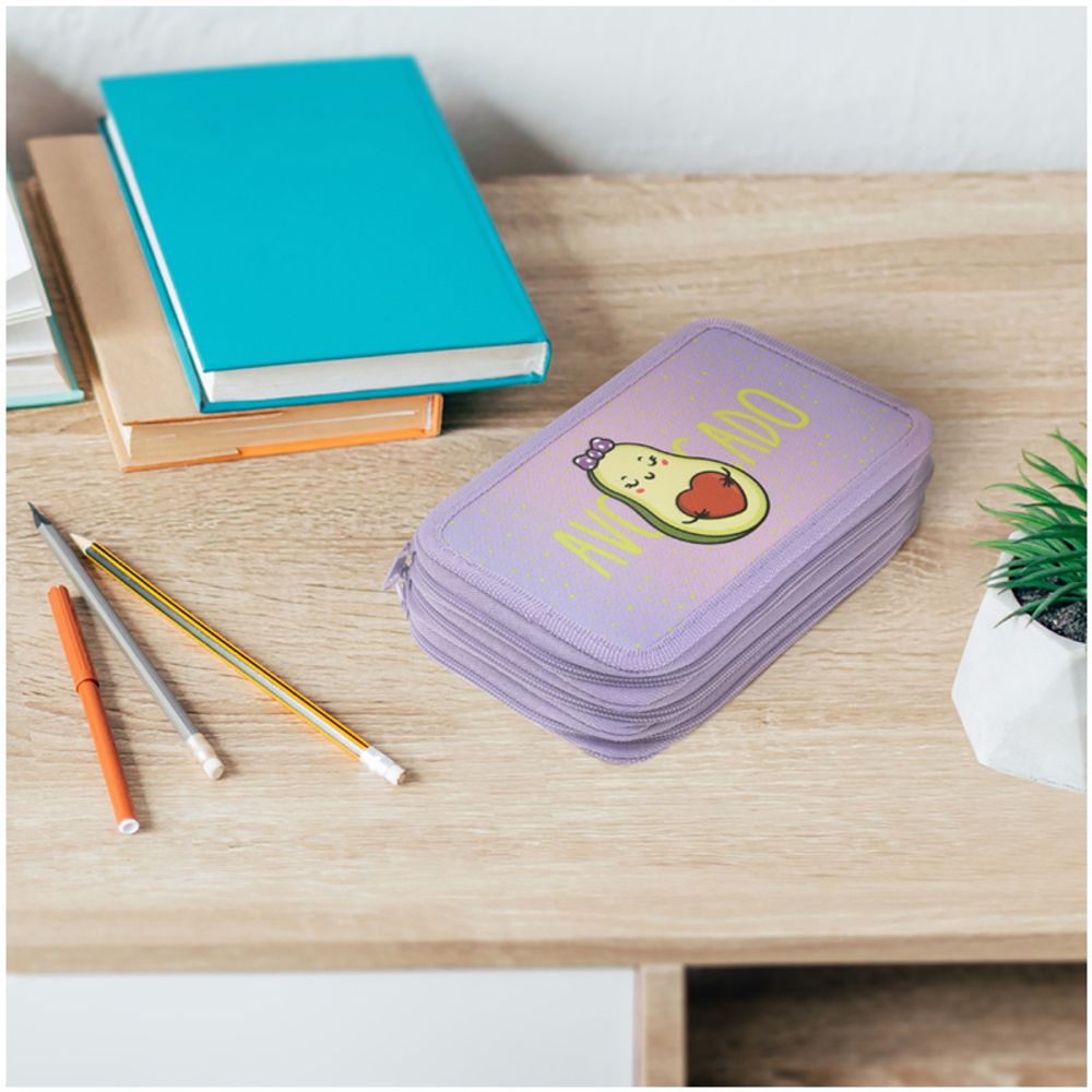 Пенал 3 отделения, 190*110 ArtSpace "Avocado", ткань