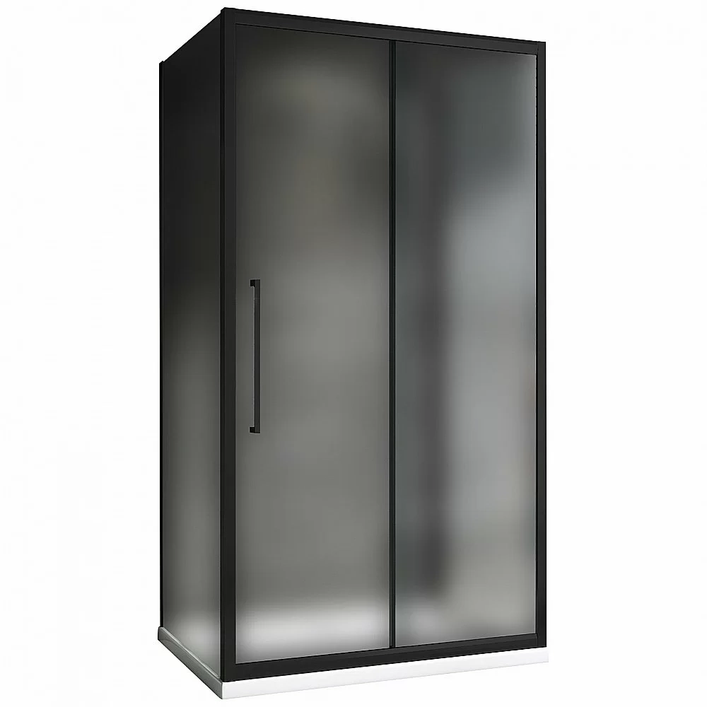 Душевой уголок ABBER Schwarzer Diamant AG30170BMH-S100BM-S100BM 170х100 стекло матовое/профиль черный