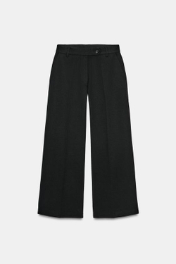 ZARA БРЮКИ ИЗ ИНТЕРЛОКА, ЧЕРНЫЙ