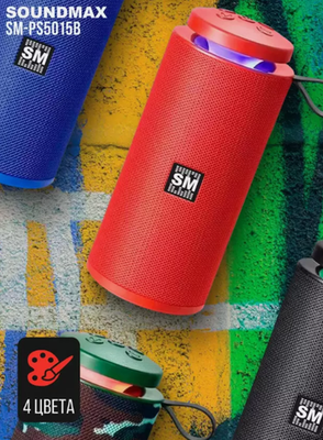 Колонка - Bluetooth Saundmax SM-PS5015B 6W (красный)