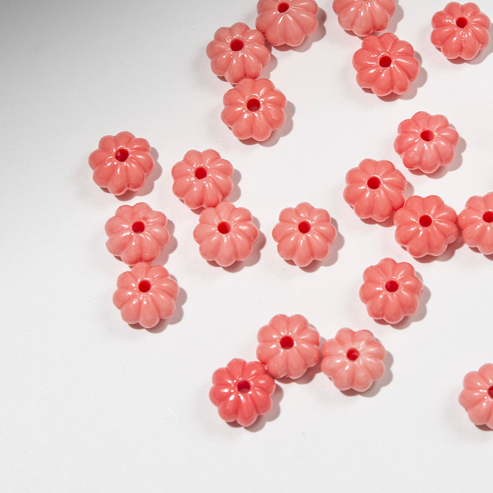 Подвеска резная "Бутон", 10,5*6мм, коралловая пудра