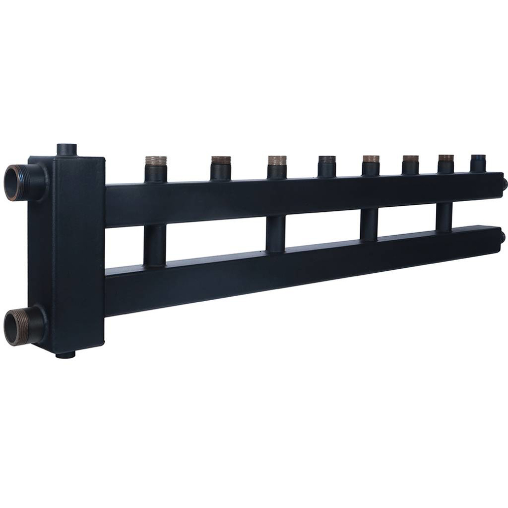 Коллектор с гидравлической стрелкой ROMMER - 1"1/2 НР на 4+1 контур 1" НР (до 85 кВт)