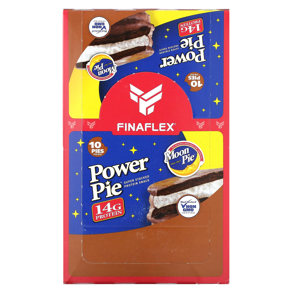 Finaflex, MoonPie, Power Pie, шоколад, 10 пирогов, 66 г (2,3 унции)