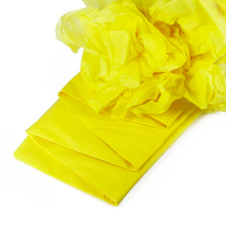 Бумага упаковочная тишью, Лимонная  50х66 см (10 листов)