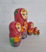 Матрёшка с кошечкой 10см 5мест