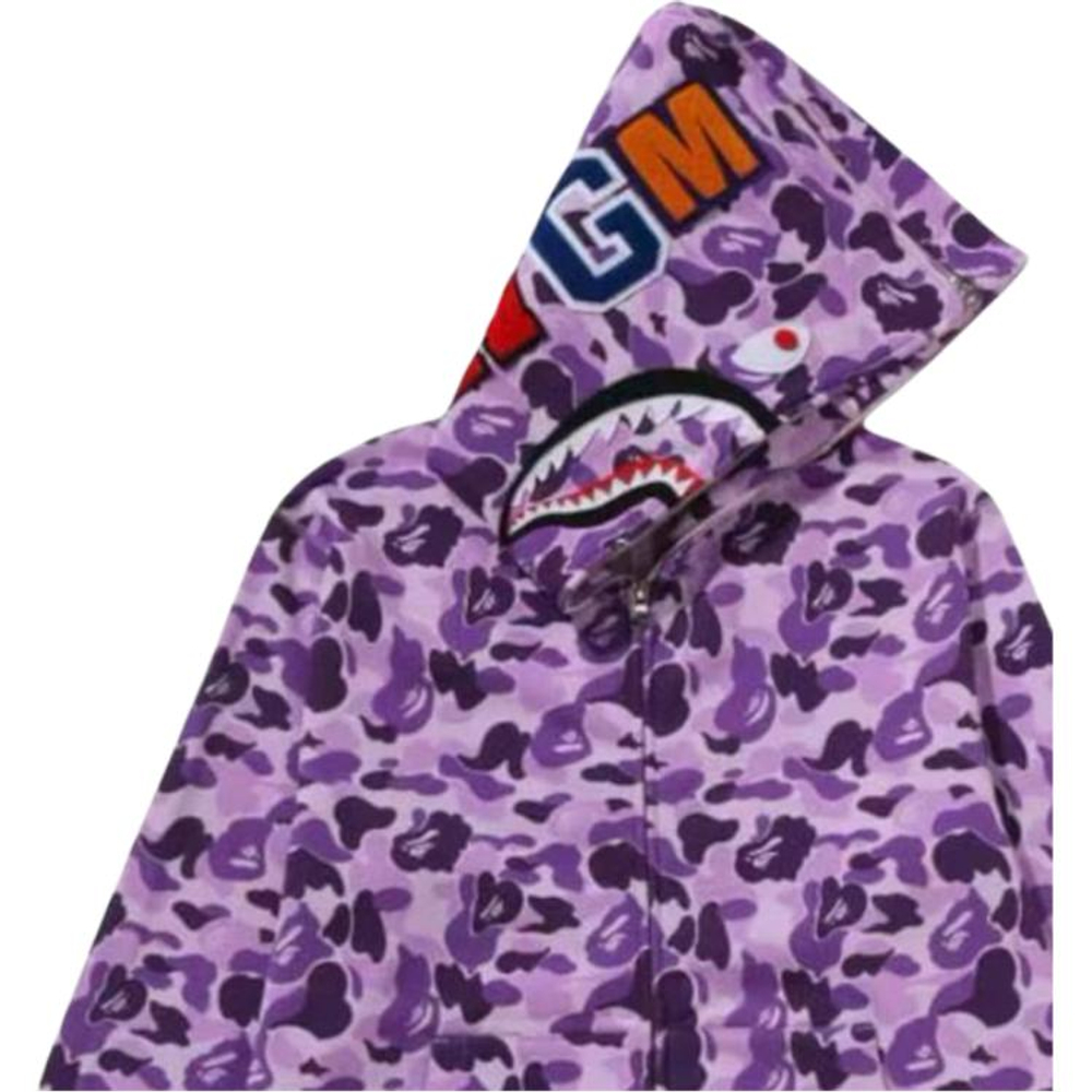 A Bathing Ape Bathing Ape Sweatshirts Cardigan Cotton Drop Shoulder Sleeve Moderate No Fleece Lined Zip Closure 0zxswm012151p
