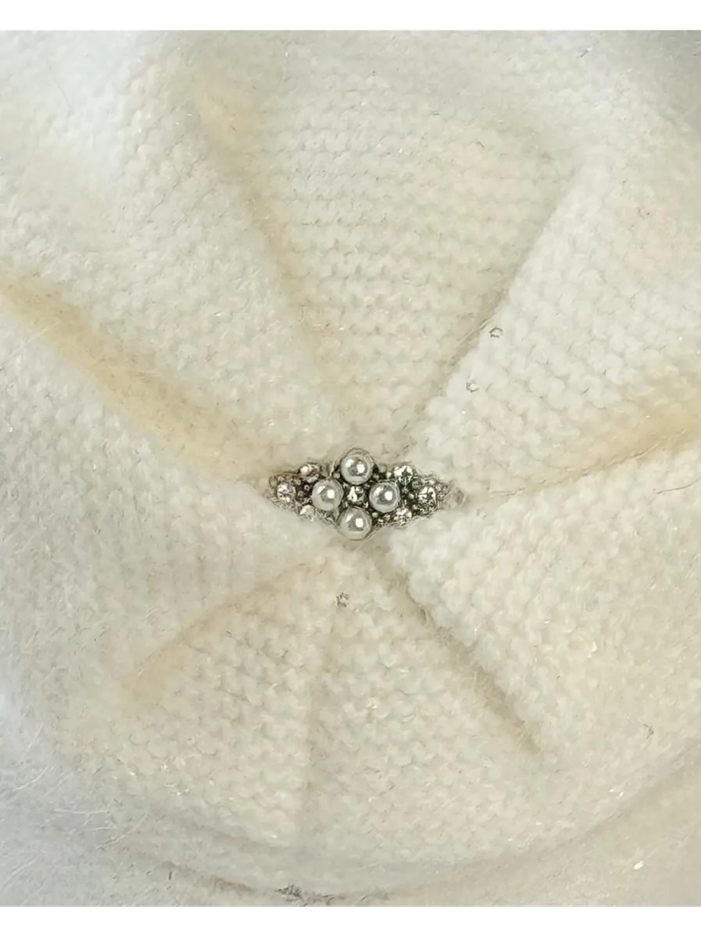 шапка зимняя вязаная ангора с пайетками