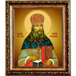 Сергий Сребрянский, священноисповедник, архимандрит. Икона на холсте