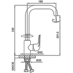 Смеситель для кухни, Frud, с картриджем, хром, R43052-20