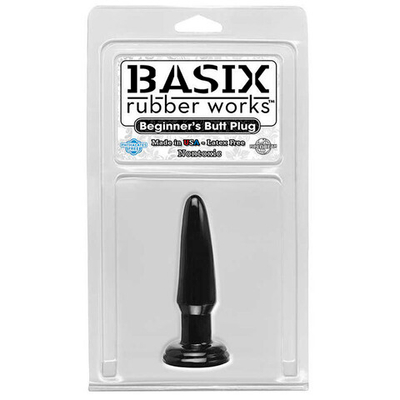 Анальная втулка Beginner's Basix, черная (Цвет: черный)