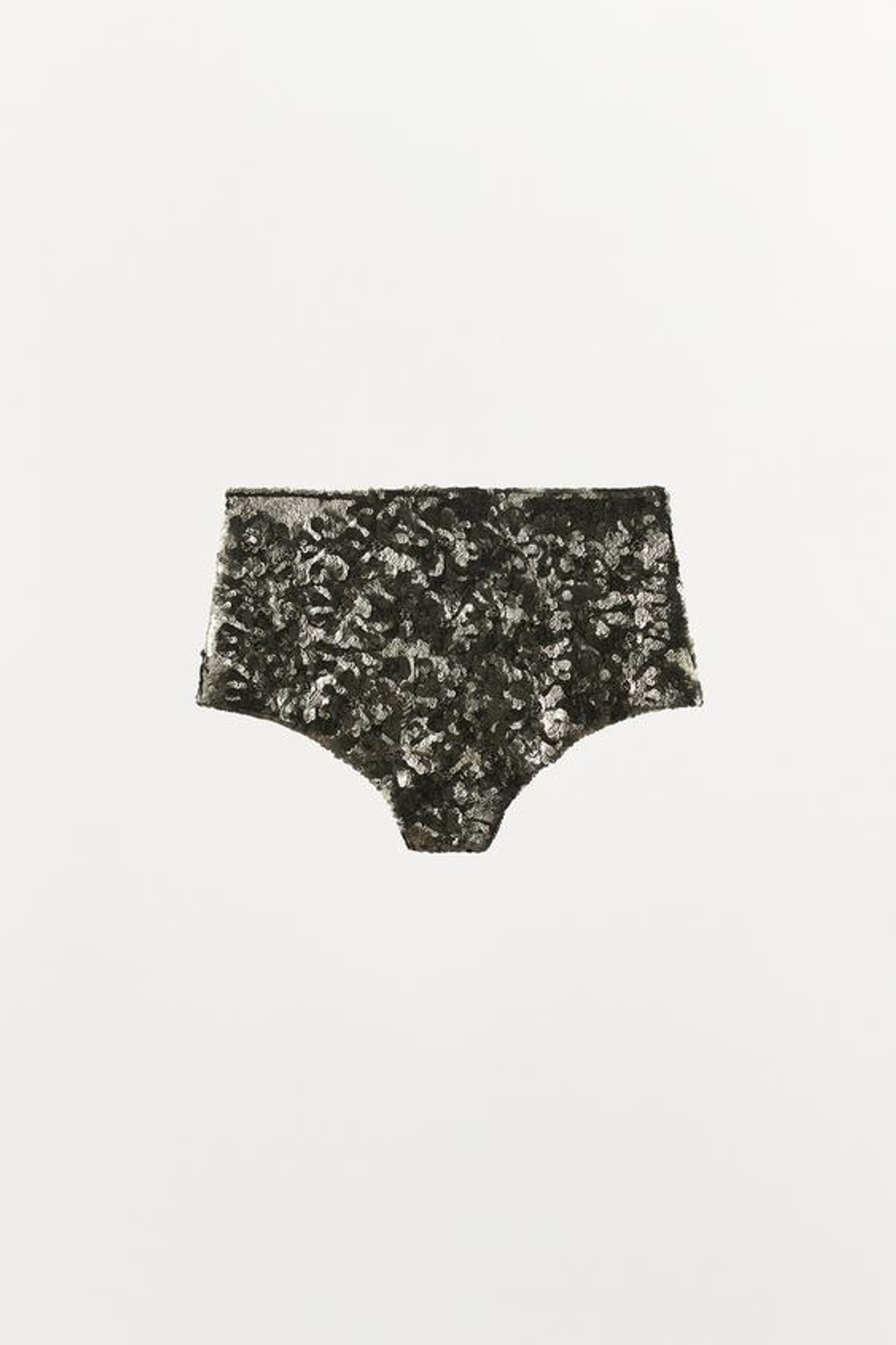 ZARA ТРУСЫ С ПАЙЕТКАМИ И БУСИНАМИ, СЕРЕБРИСТЫЙ