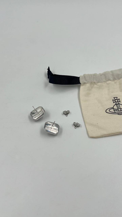 Серьги с чёрными вставками Vivienne Westwood