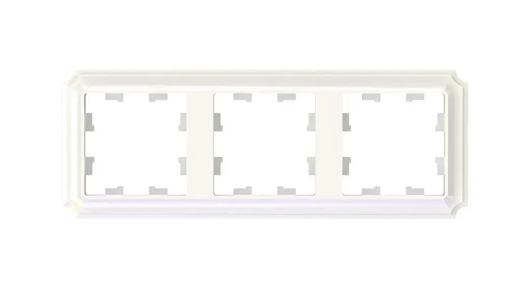 ATLASDESIGN ANTIQUE 3-постовая РАМКА, универсальная, ЖЕМЧУГ