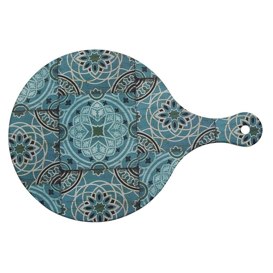 Доска для подачи 37*25*1,8 см круглая Damask Blue пластик меламин P.L. Proff Cuisine