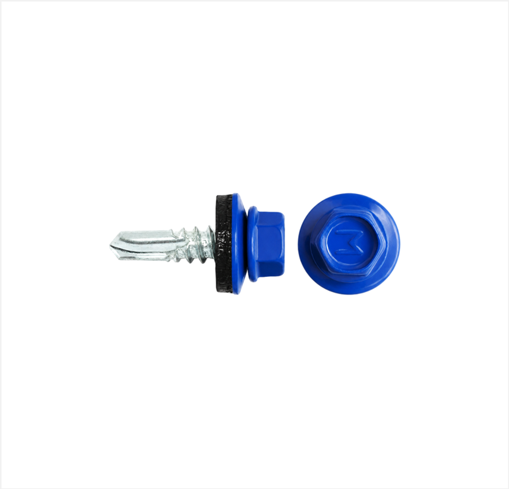Саморез кровельный РАЛ 5002 ультрамарин  5,5х19мм  , шт.