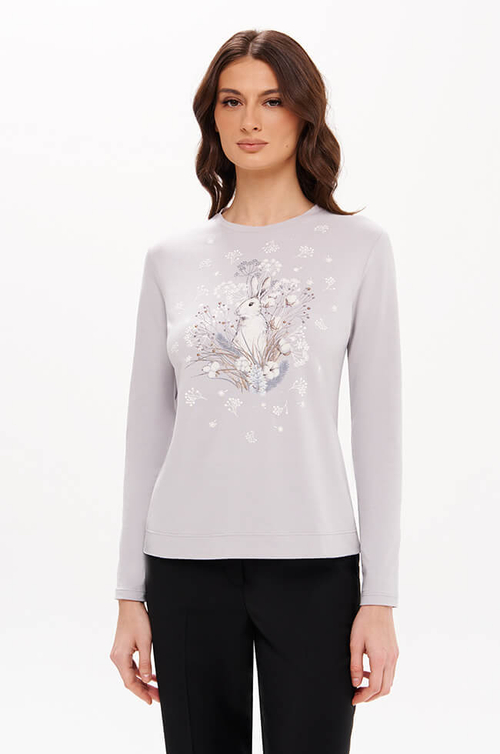 23400 Лонгслив женский (светло-серый)