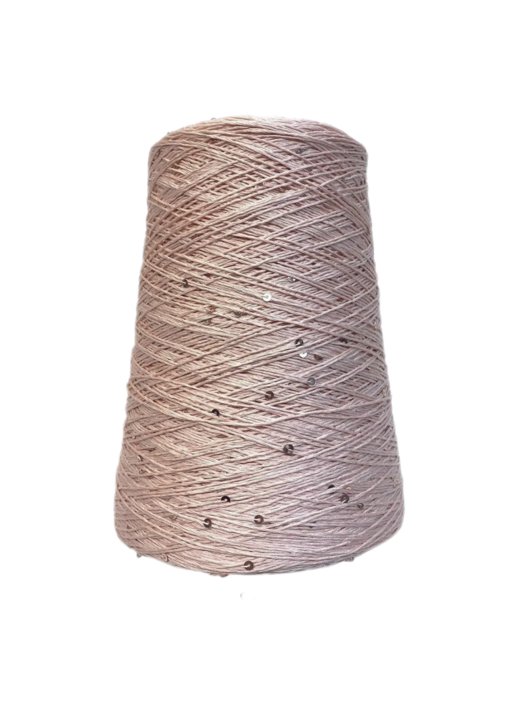 Пряжа на бобине (Италия)95% хлопок с пайетками 5% п/л 100г-450м 360г