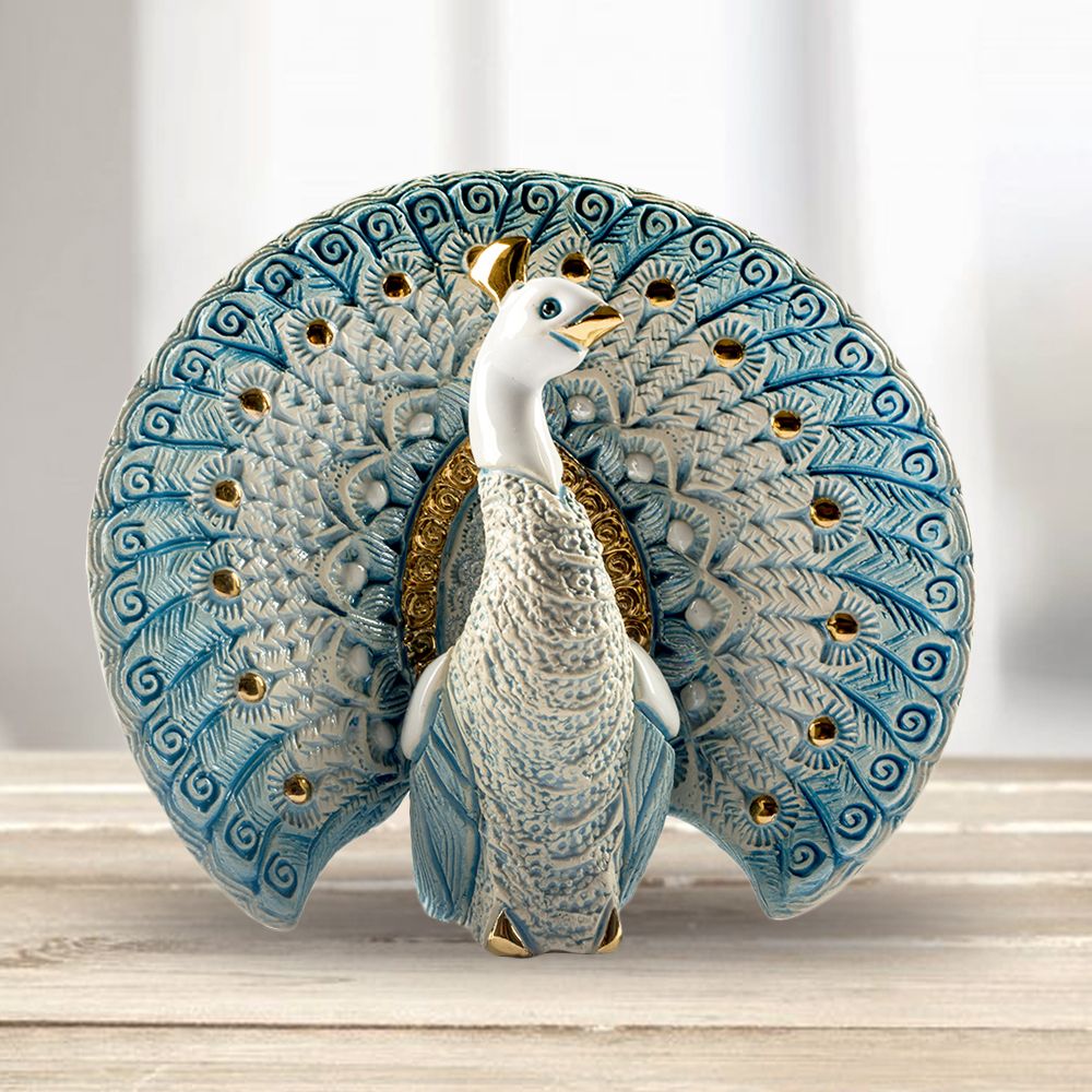 De Rosa Rinconada Статуэтка коллекционная Павлин белый