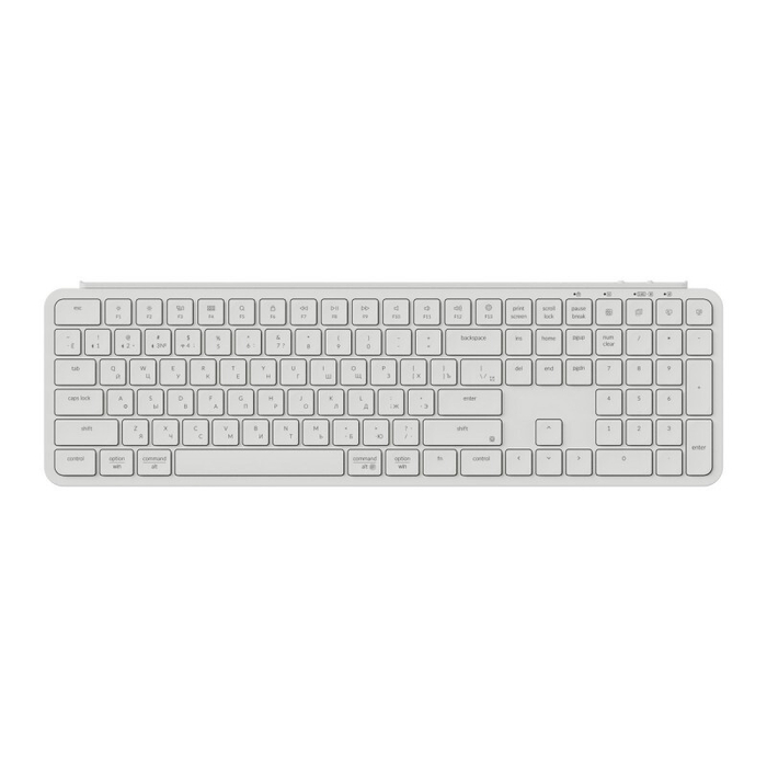 Беспроводная ультратонкая клавиатура Keychron B6 Pro, 109 клавиш, ножничные переключатели, цвет B6 Pro Ivory White (B6P-K8)