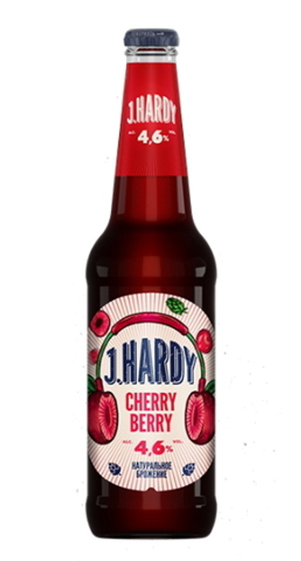 Напиток слабоалкогольный "J.HARDY CHERRY BERRY" 0,45л. Бабруйскi бровар