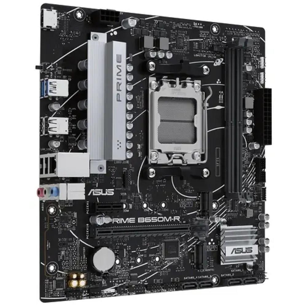 Материнская плата ASUS PRIME B650M-R (Socket AM5, mATX, 2xDDR5(96GB), HDMI 2.1, 1xPCIe 4.0x16/1xPCIe 4.0, 1xLAN (2.5GbE), 4xSATA 6Gb/s, 2xM.2, 2xUSB 3.2, 4xUSB 2.0)